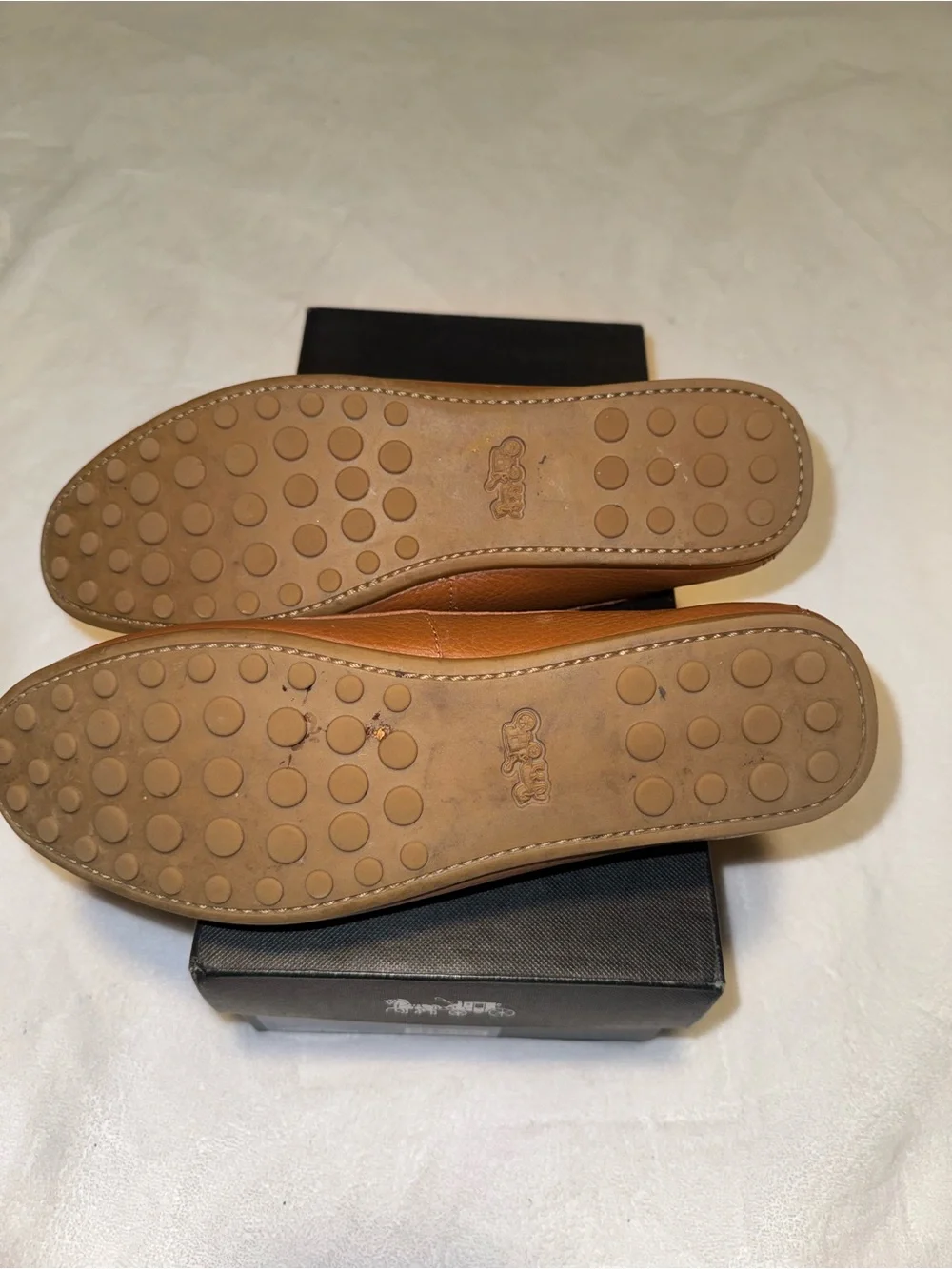 COACH Tan Leather Loafers - Picture 2 of 3